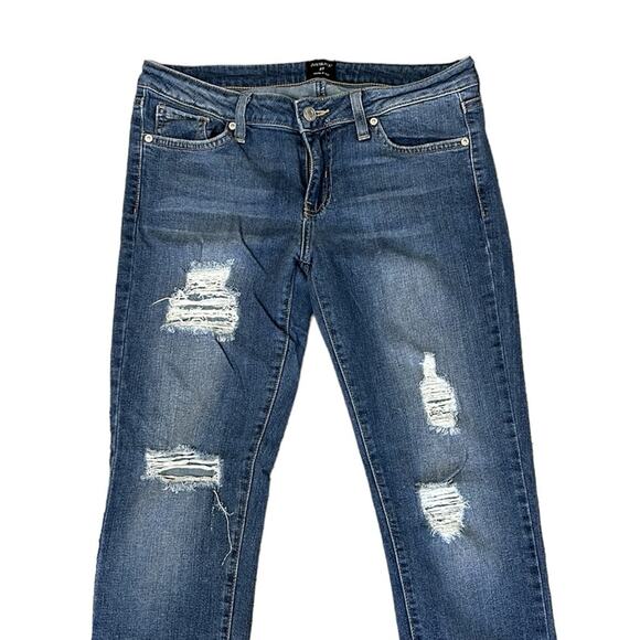 Just Black Womens Distressed Denim Jeans, Size 27 - Picture 5 of 6